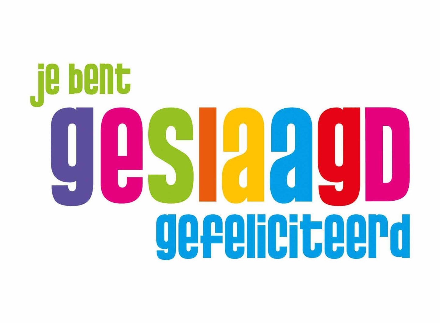 Je bent geslaagd