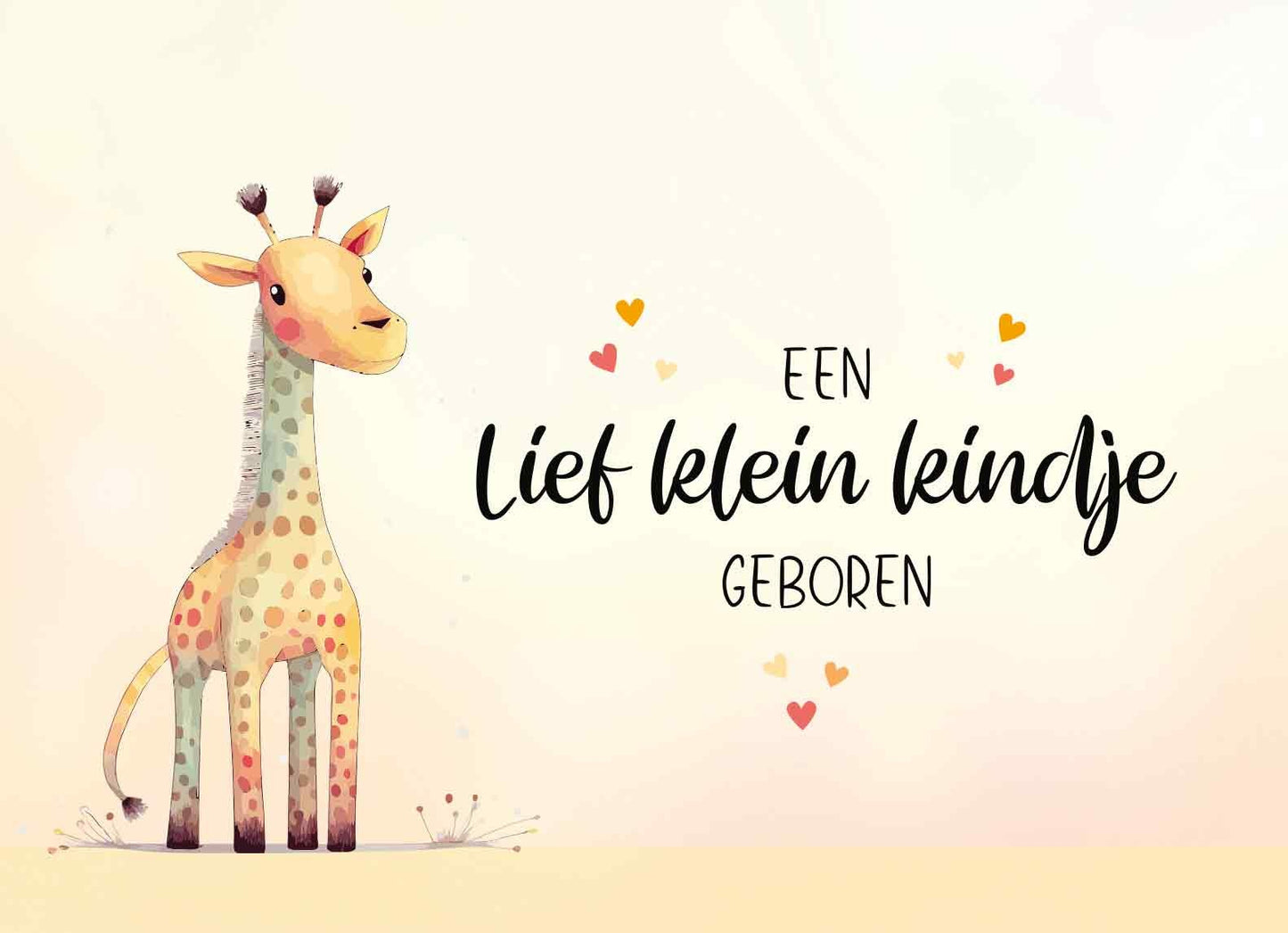 Een lief klein kindje geboren