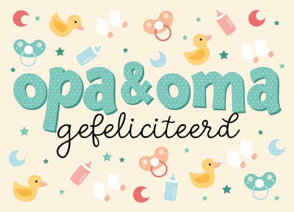Opa en oma gefeliciteerd