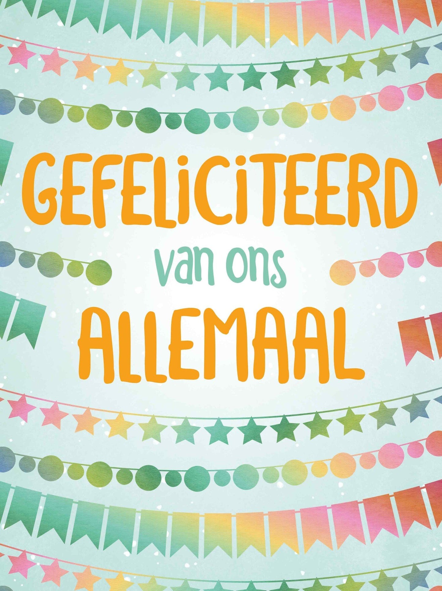 XL Kaart - Gefeliciteerd van ons allemaal