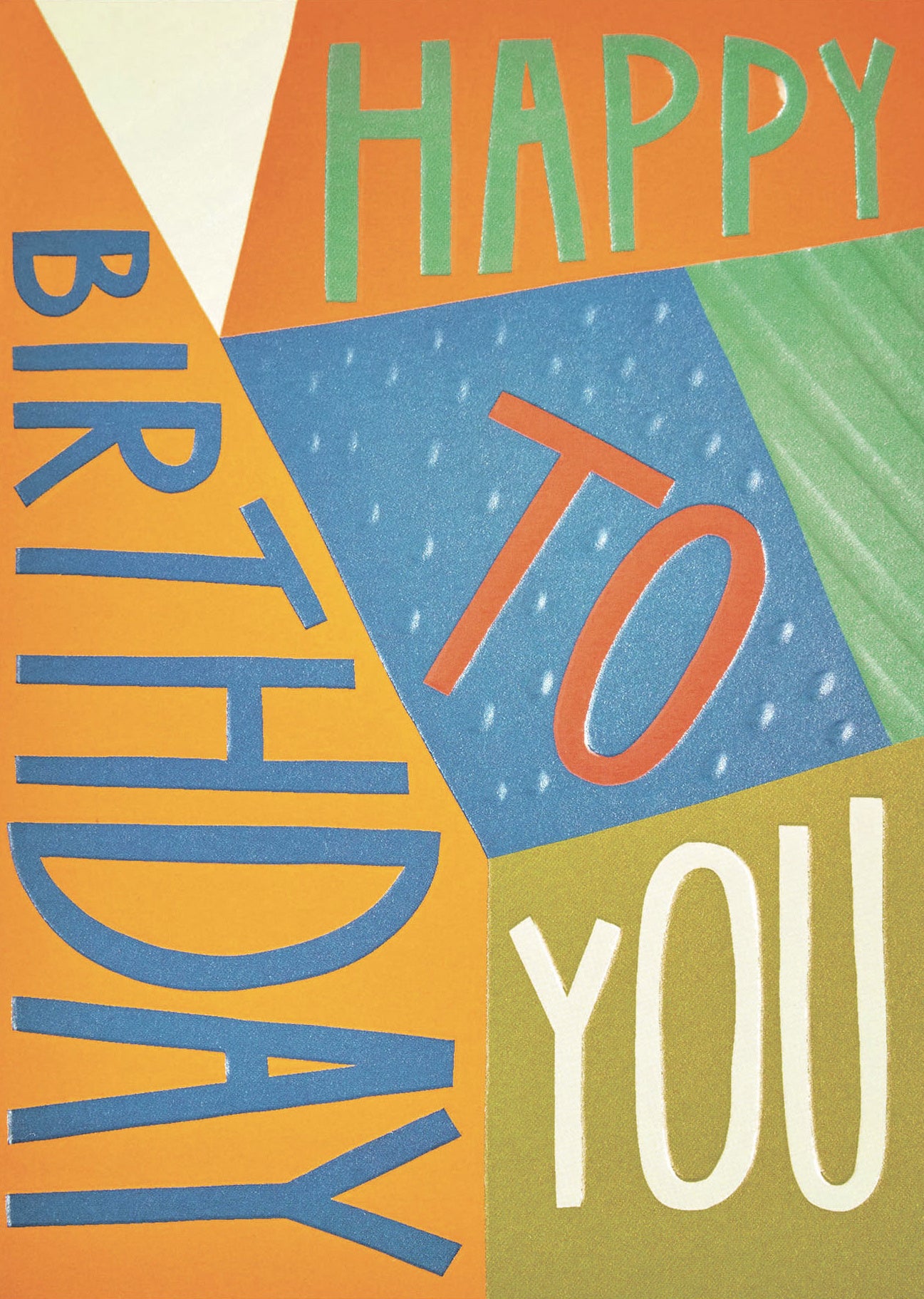 Op deze wenskaart staat de tekst: "Happy birthday to you".