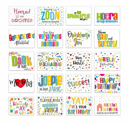 Wenskaartenset EyeCandy - 20 stuks