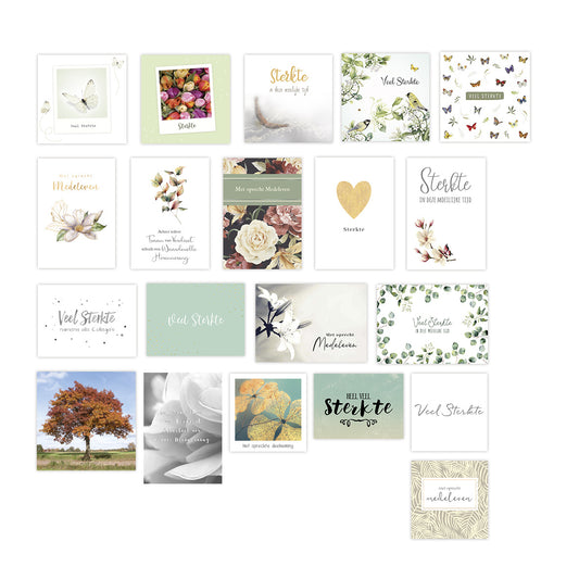 Wenskaartenset condoleance - 20 stuks