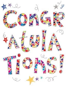 XL kaart - Congratulations!