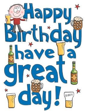 XL kaart - Happy birthday have a great day