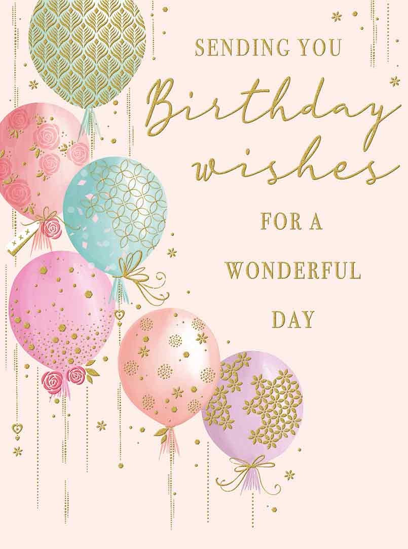 XL kaart - Sending you birthday wishes