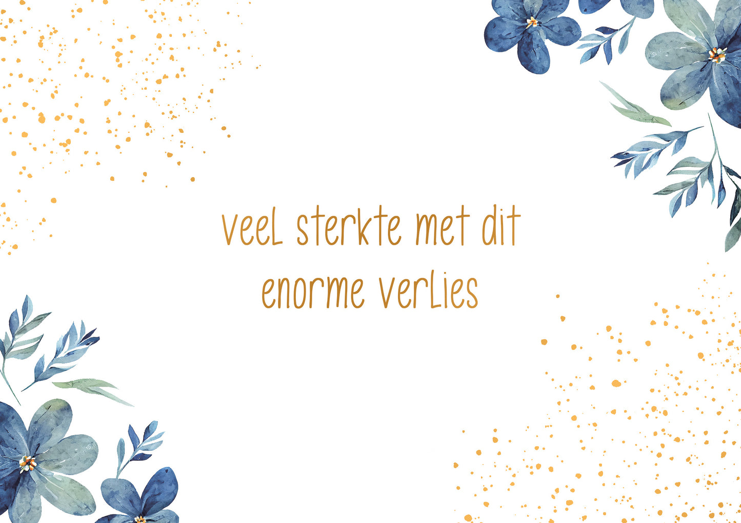 Veel sterkte met dit enorme verlies