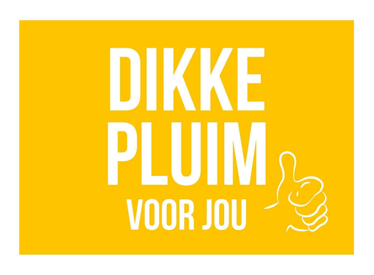 Op deze wenskaart staat de tekst: "Dikke pluim voor jou".